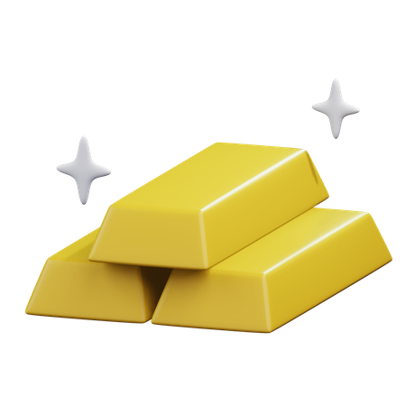 Lingotes de ouro  3D Icon