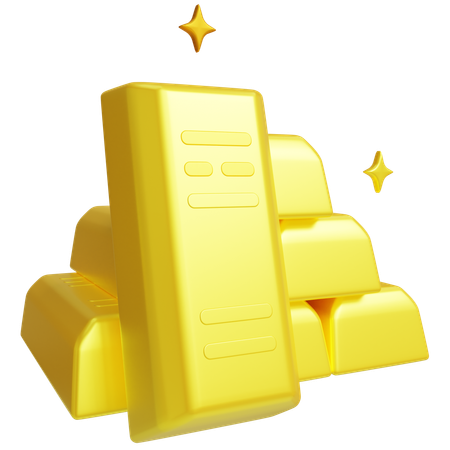 Lingotes de ouro  3D Icon