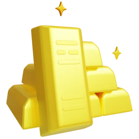 Lingotes de ouro  3D Icon