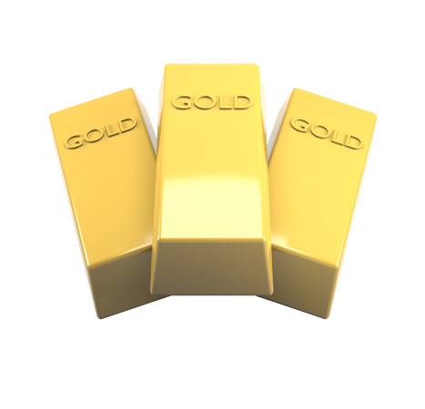 Lingotes de ouro  3D Icon