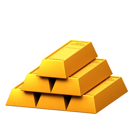 Lingotes de ouro  3D Icon