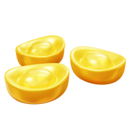 Lingotes de ouro chinês  3D Icon