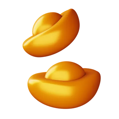 Lingotes de ouro chinês  3D Icon