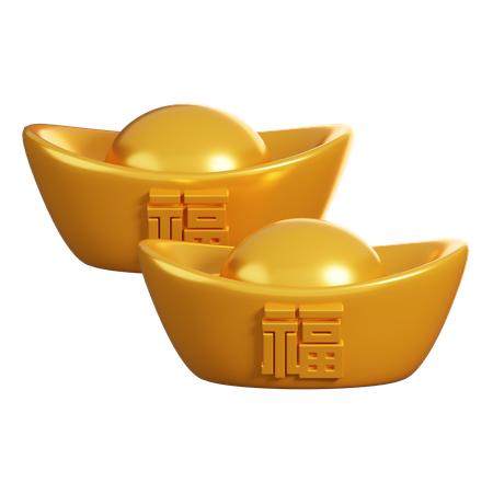 Lingots chinois  3D Icon