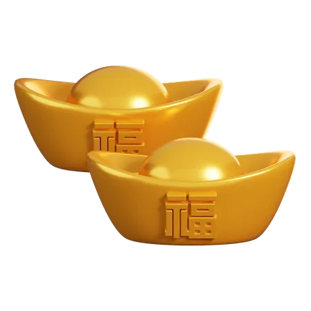 Lingots chinois  3D Icon