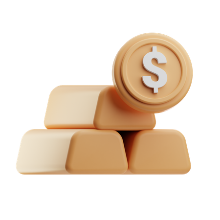 Lingots d'or  3D Icon