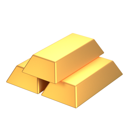 Lingots d'or  3D Illustration