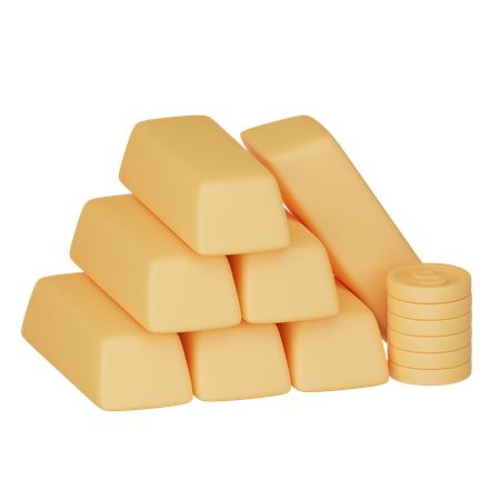 Lingots d'or  3D Icon