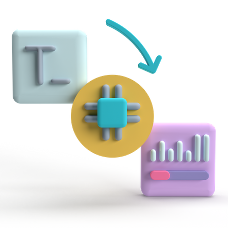 Linguagem eletrônica  3D Icon