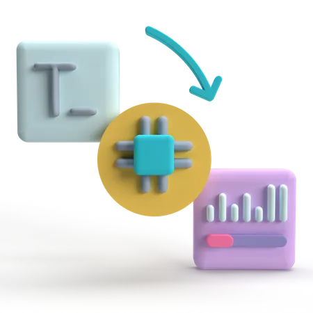 Linguagem eletrônica  3D Icon