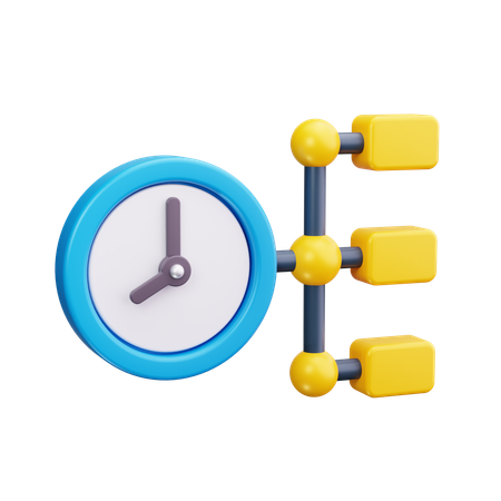 Linha do tempo  3D Icon