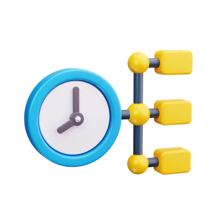 Linha do tempo  3D Icon