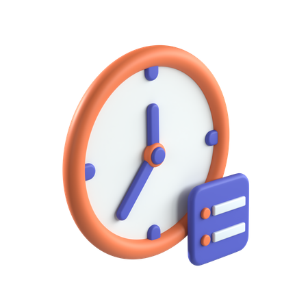 Linha do tempo  3D Icon