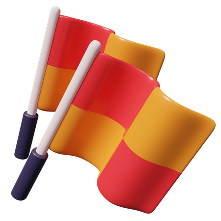 Bandeira do juiz de linha  3D Icon