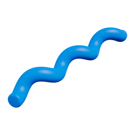 Linha ondulada  3D Icon