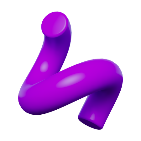 Linha ondulada  3D Icon