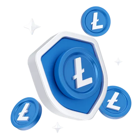 Linecoin seguro  3D Icon