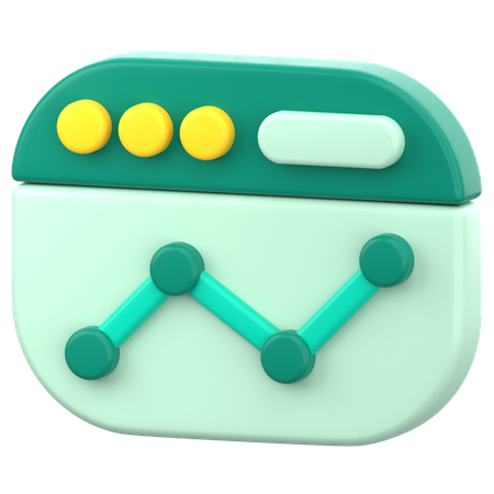 Liniendiagramm  3D Icon