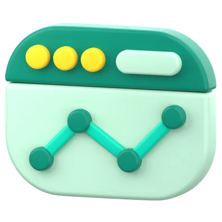 Liniendiagramm  3D Icon