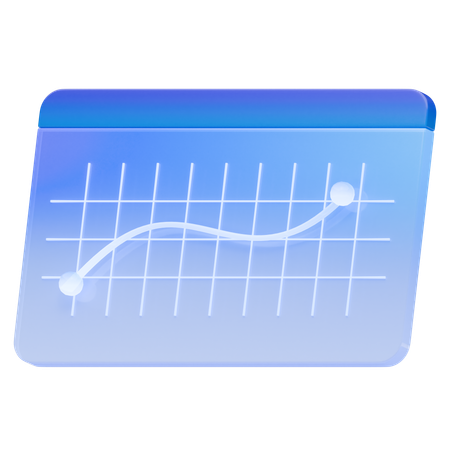 Liniendiagramm  3D Icon