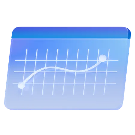 Liniendiagramm  3D Icon