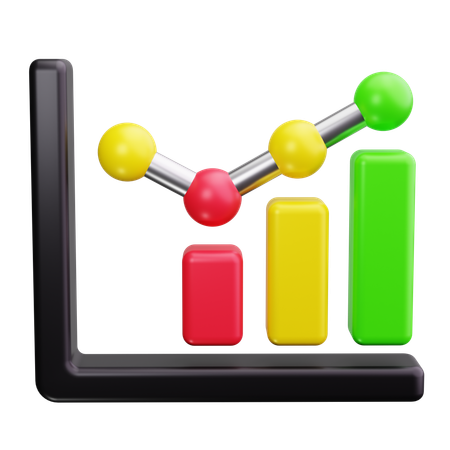 Liniendiagramm  3D Icon