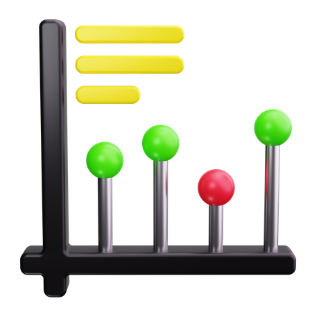 Liniendiagramm  3D Icon