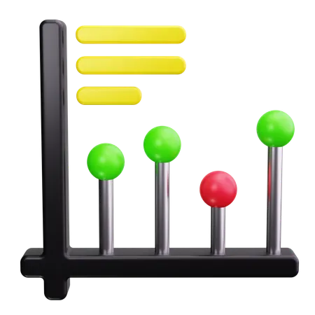 Liniendiagramm  3D Icon