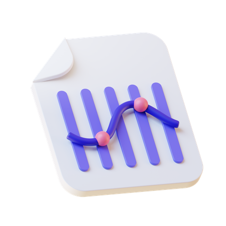 Liniendiagramm  3D Icon