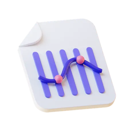 Liniendiagramm  3D Icon