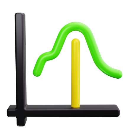 Liniendiagramm  3D Icon