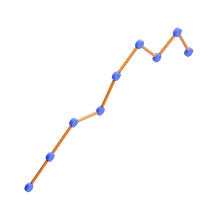 Liniendiagramm  3D Icon