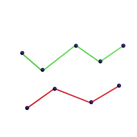 Liniendiagramm  3D Illustration