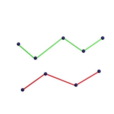 Liniendiagramm  3D Illustration