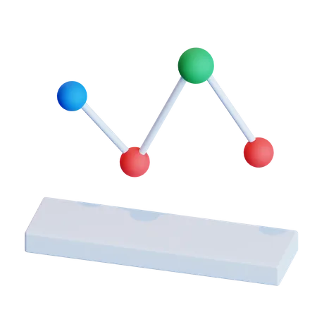 Liniendiagramm  3D Icon