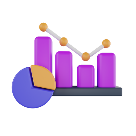 Liniendiagramm  3D Icon