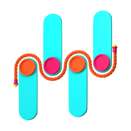 Liniendiagramm  3D Icon