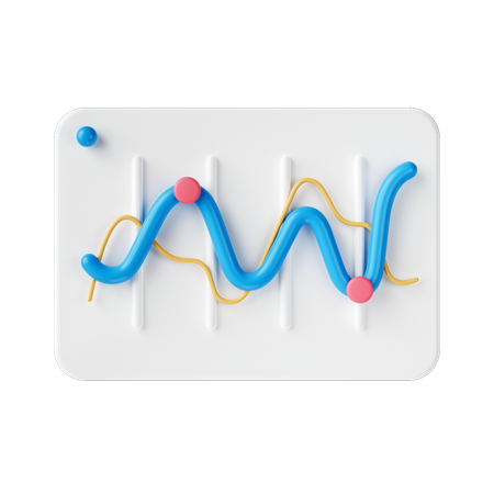 Liniendiagramm  3D Icon