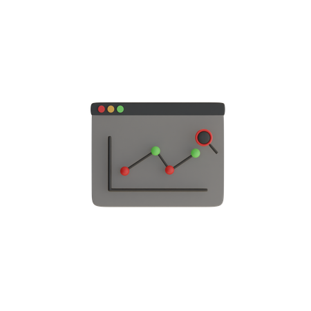 Liniendiagramm  3D Icon