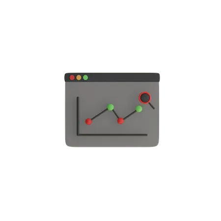 Liniendiagramm  3D Icon