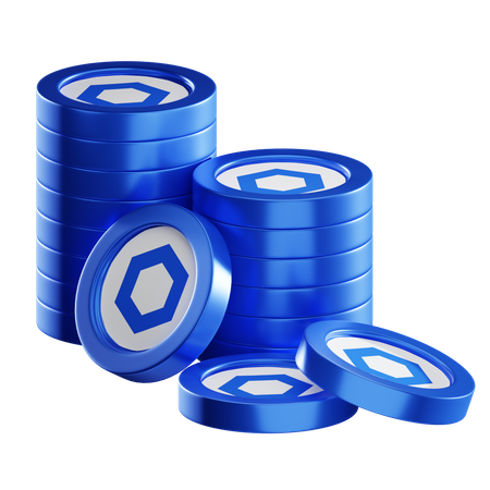 Link Coin Stacks  3D Icon
