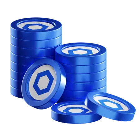 Link Coin Stacks  3D Icon