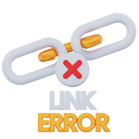 Link Error  3D Icon