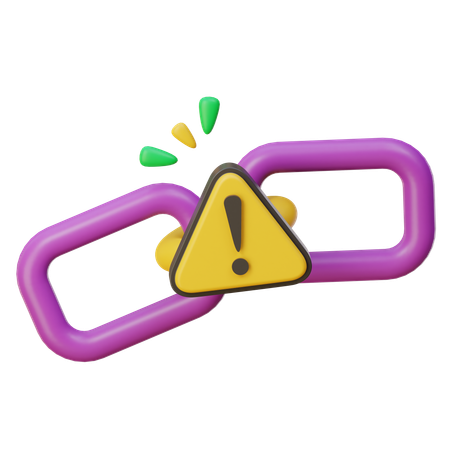 Link Error  3D Icon