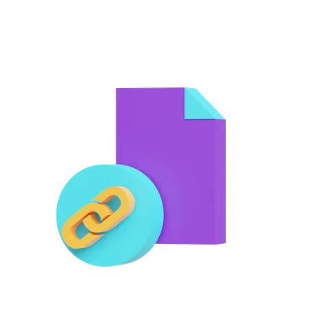 Link File  3D Icon