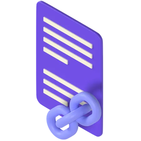 Link File 3D Icon