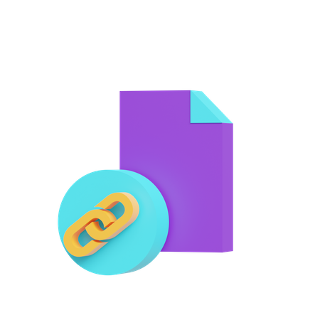 Link File 3D Icon