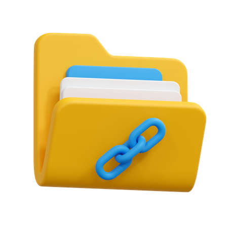 Link folder  3D Icon