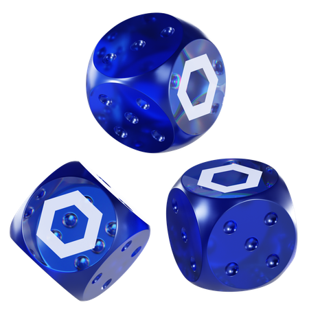 Link Glass Dice Crypto  3D Icon