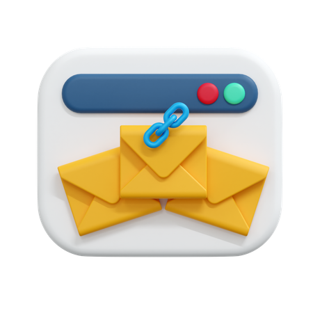 Link E-Mail Nachricht  3D Icon